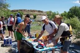 Guides making lunch