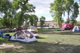 Campsite along river