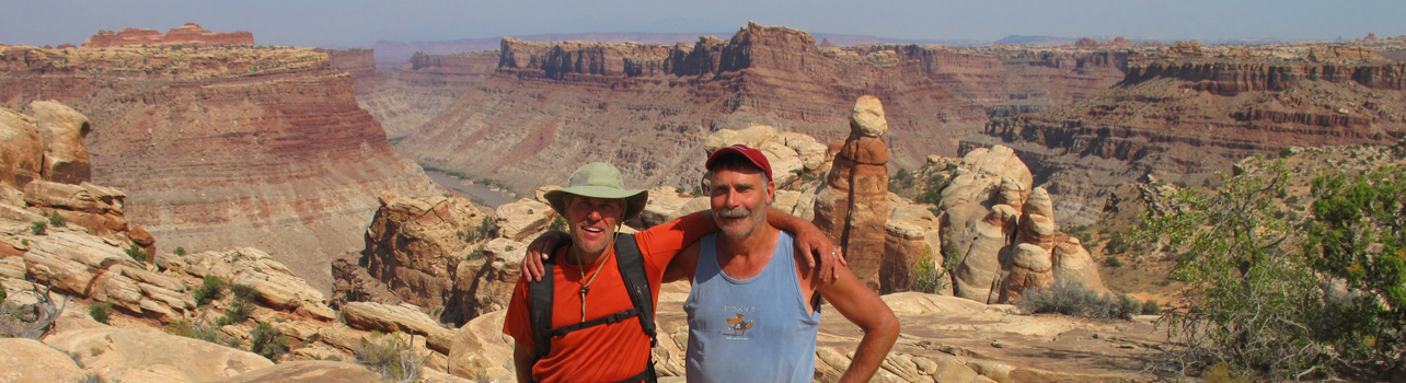 Green Brad and Matt Hiking